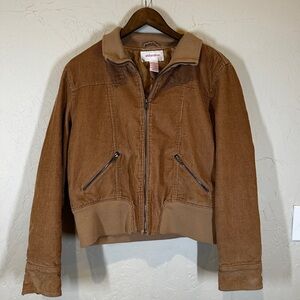 Vintage Xhilaration Corduroy Bomber Zip Up Jacket Women’s‎ Sz XL Streetwear 90s